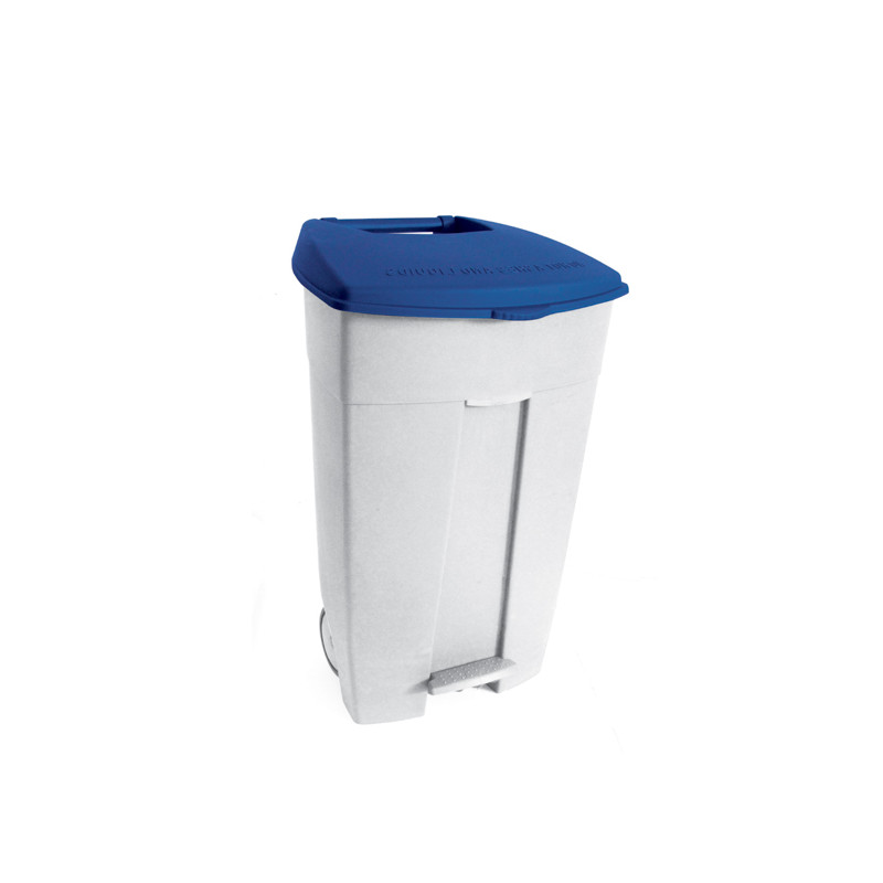POUBELLE A PEDALE CONTIPLAST 120L BLANC/BLEU