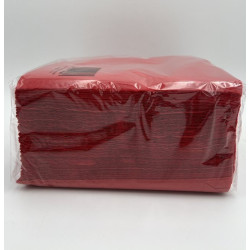 SERVIETTES DE TABLE OUATE 2 PLIS 40X40CM SATEN ROUGE- CARTON DE 2400