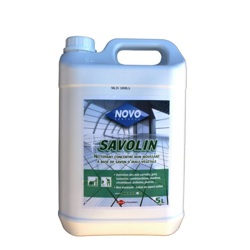 NOVO SAVOLIN NETTOYANT CONCENTRE NON MOUSSANT A L'HUILE DE LIN PH:11 BIDON DE 5L