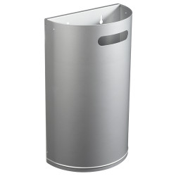 CORBEILLE MURALE 40 LITRES DECROCHABLE ARKEA GRIS METAL REF 58403