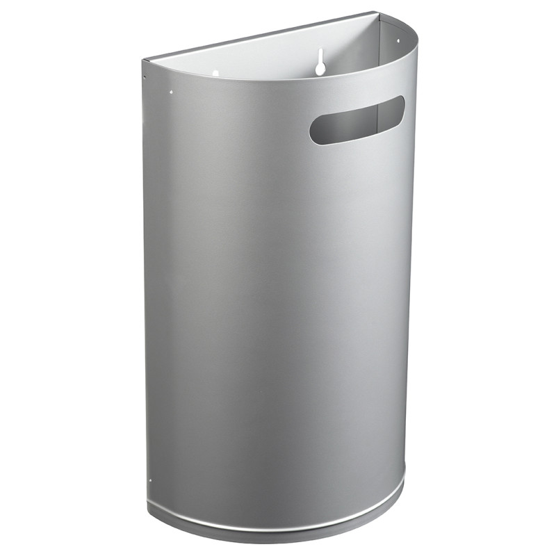 CORBEILLE MURALE 40 LITRES DECROCHABLE ARKEA GRIS METAL REF 58403
