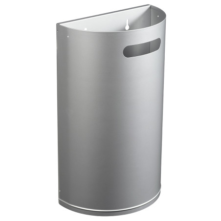 CORBEILLE MURALE 40 LITRES DECROCHABLE ARKEA GRIS METAL REF 58403