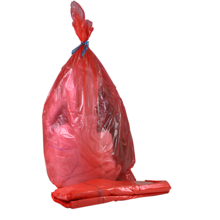 SACS A BANDE ET LIEN HYDROSOLUBLES ROUGE EAU FROIDE 710X760MM PAQUET DE 50
