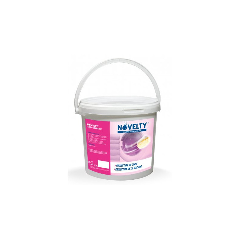 NOVELTY PASTILLES ANTI CALCAIRE LINGE SEAU DE 150 PASTILLES DE 15G