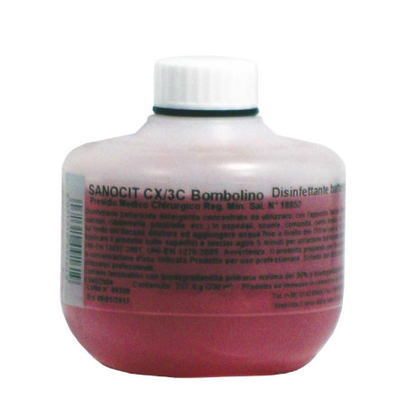 KEMIKA SANOCIT CX 3C BOMBOLINO DETERGENT ANTICALCAIRE POUR SANITAIRES PH:2.5 ± 0.2 - CARTON DE 20 X230ML
