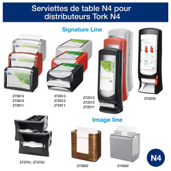 TORK XPRESSNAP®SERVIETTES DE TABLE ENCHEVETREES 1PLIS 21,3X33CM SYSTEME N4 BLANC- COLIS DE 5 PAQUETS DE 225 