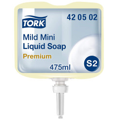 RECHARGE SAVON LIQUIDE DOUX MINI TORK 475ML S2 CARTON DE 8X475ML (420502)