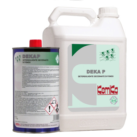 KEMIKA DEKA P DETERSOLVANT DECAPANT SUPERDEGRAISSANT POUR SOLS TRAITES OU ENCRASSES PAR L'HUILE BIDON DE 5L