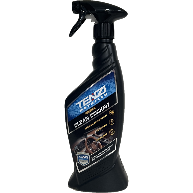 TENZI CLEAN COCKPIT NETTOYAGE PIECES PLASTIQUES TRES SALES COCKPIT FLACON DE 0.60L