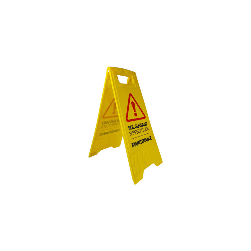 PANNEAU DE SIGNALISATION EN PLASTIQUE SOL GLISSANT 62CM