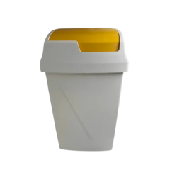 POUBELLE 50L ATLAXFLIP AVEC COUVERCLE BASCULANT JAUNE (0707050J)