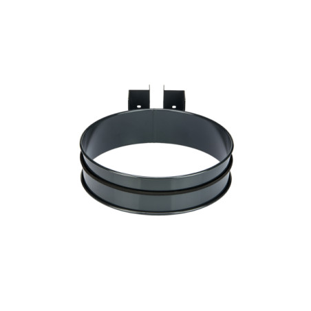 SUPPORT SAC ROND SANS COUVERCLE - MURAL OU SUR POTEAU GRIS MANGANESE TONDO (TYPE ECOLLECTO)