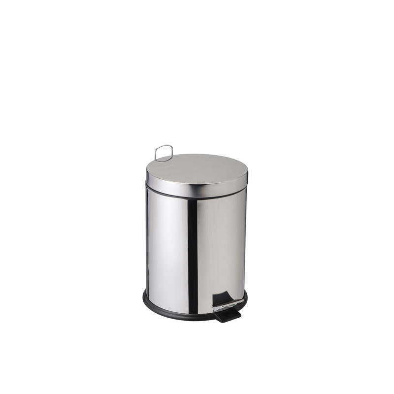 POUBELLE A PEDALE INOX BRILLANT AISI 304 (HAUTE QUALITE) BIN PLUS 14L