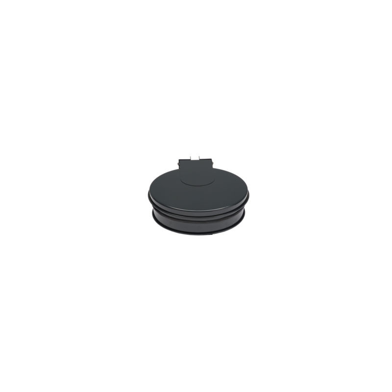 SUPPORT SAC ROND AVEC COUVERCLE - MURAL OU SUR POTEAU GRIS MANGANESE TONDO (TYPE ECOLLECTO)