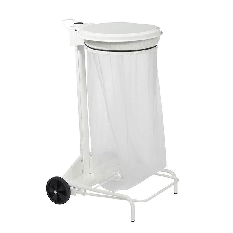 POUBELLE 110L MOBILE COLLEC ROULE BLANC (57370)
