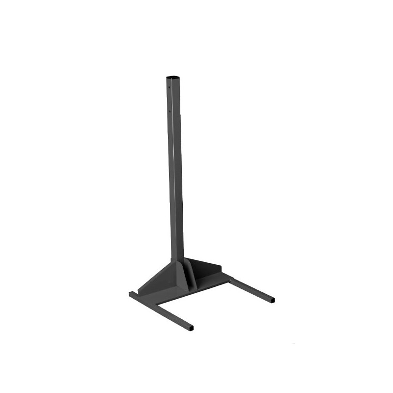 POTEAU SUR SOCLE A POSER GRIS MANGANESE TONDO (TYPE ECOLLECTO)