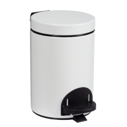 POUBELLE A PEDALE BLANC 3L SANELIA SEAU ANTI-BACTERIEN