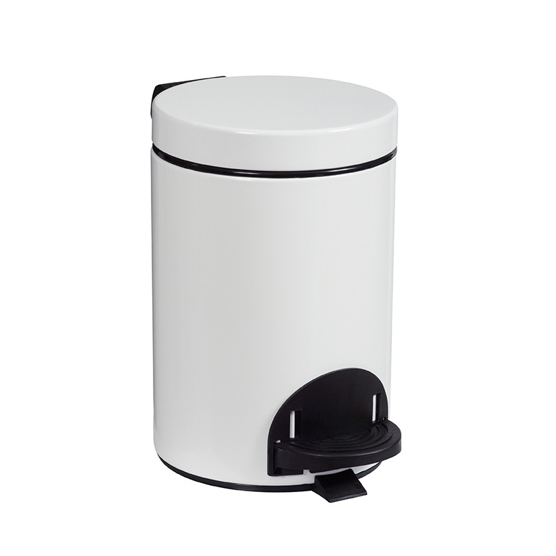 POUBELLE A PEDALE BLANC 3L SANELIA SEAU ANTI-BACTERIEN