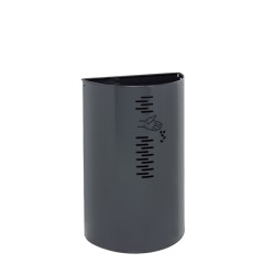POUBELLE EXTERIEURE 40L GRIS MANGANESE MILUNA MEDIAL (778061)