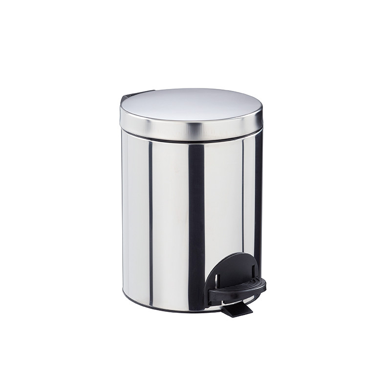 POUBELLE 5L A PEDALE ROSSIGNOL SANELIA INOX SEAU ANTI-BACTERIEN