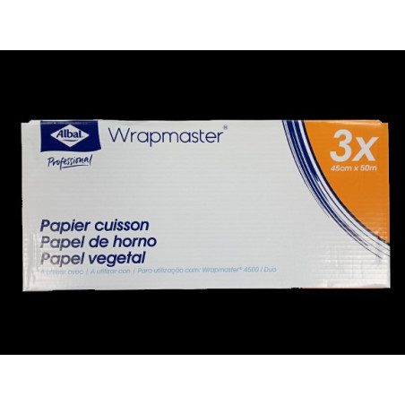 ALBAL BOBINE PAPIER CUISSON 30CMX50M POUR DEVIDOIR WRAPMASTER 3000 CARTON DE 3 BOBINES