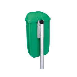 CORBEILLE PLASTIQUE EXTERIEURE CLASSIC VERTE MEDIAL 50L 