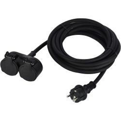 RALLONGE PROFESSIONNELLE BIPLITE 2 PRISES LONGUEUR 5M (208482)