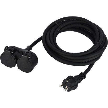 RALLONGE PROFESSIONNELLE BIPLITE 2 PRISES LONGUEUR 5M (208482)