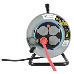 RALLONGE ELECTRIQUE ENROULEUR PLATINE FIXE 3G1.5 - 25M