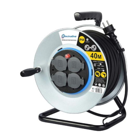 RALLONGE ELECTRIQUE ENROULEUR PLATINE FIXE 3G1.5 - 40M