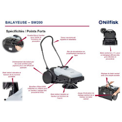 BALAYEUSE MANUELLE NILFISK SW200