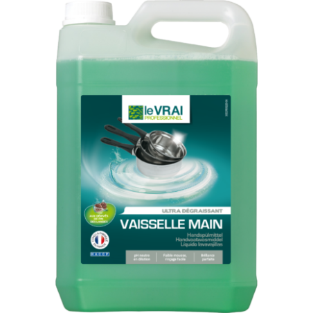LIQUIDE VAISSELLE MAIN LE VRAI PROFESSIONNEL 5 LITRES (AR)