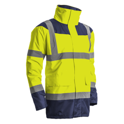 PARKA HI-VIZ JAUNE/MARINE MATELASSE KETA TAILLE M