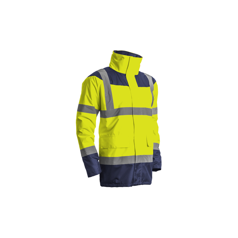 PARKA HI-VIZ JAUNE/MARINE MATELASSE KETA TAILLE S