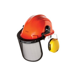 CASQUE FORESTIER ORANGE VISIERE GRILLAGEE (CAFOREST)