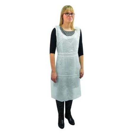 TABLIER UU BLANC PE RENFORCE 71X117CM SACHET DE 100 (07VS3020U)