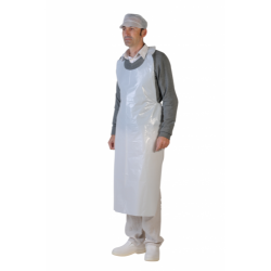 TABLIER EXTRA UU BLANC PE BD 60µ TAILLE 700X1400 SACHET DE 50