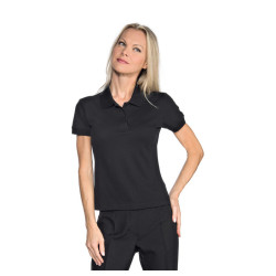 POLO FEMME DONNA STRETCH NOIR ISACCO (125101-S) TAILLE S