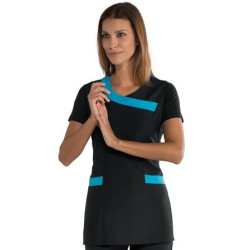 TABLIER FEMME MALIBU NOIR TURQUOISE ISACCO TAILLE UNIQUE