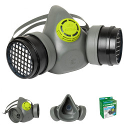 DEMI MASQUE EURMASK DUE CAOUTCHOUC 2 FILTRES (22102)