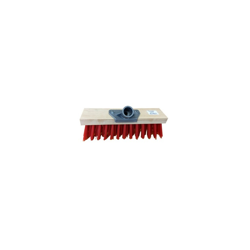 BALAI CANTONNIER 31CM Ø28 FIBRE PET ROUGE DOUILLE PLASTIQUE INCLINEE EXTERIEUR (131)