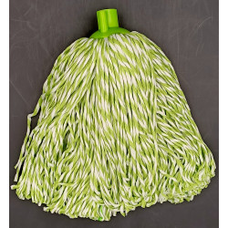 MOP MICROFIBRE A VISSER POUR LAVAGE ESPAGNOL BLANC/VERT 170G (LAMATEX 570170)