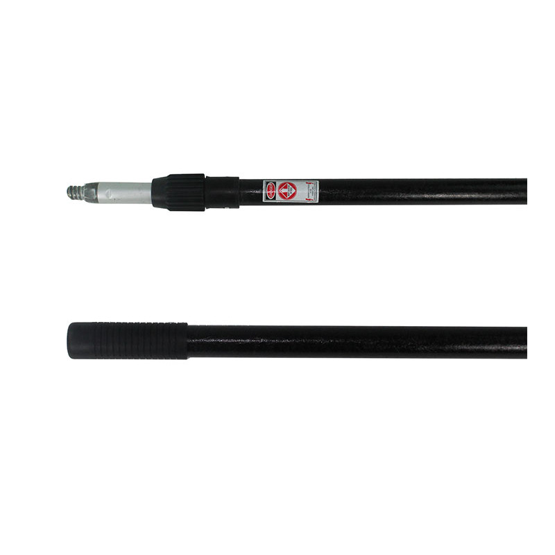 MANCHE TELESCOPIQUE ALUMINIUM FIBRE DE VERRE PRO NOIR 1240CM (2X120CM)