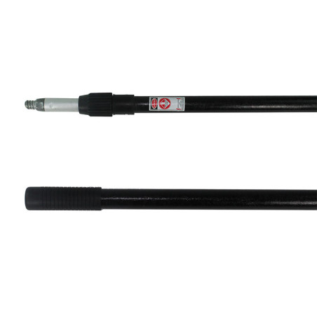 MANCHE TELESCOPIQUE ALUMINIUM FIBRE DE VERRE PRO NOIR 1240CM (2X120CM)