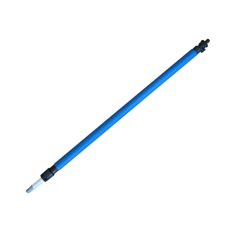 MANCHE TELESCOPIQUE ALUMINIUM GAINE PASSAGE D'EAU BLEU 180CM (2X90CM)