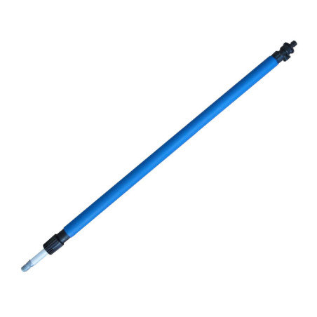 MANCHE TELESCOPIQUE ALUMINIUM GAINE PASSAGE D'EAU BLEU 180CM (2X90CM)