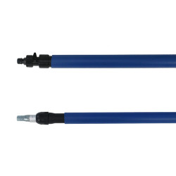 MANCHE TELESCOPIQUE ALUMINIUM GAINE PASSAGE D'EAU BLEU 180CM (2X90CM)