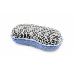 EPONGE MICROFIBRE LAVAGE AUTO BI-FACES BLEUE 23X12X5.5CM