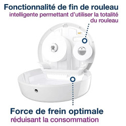 DISTRIBUTEUR POUR PAPIER TOILETTE MINI JUMBO SYSTEME T2 TORK (555000)