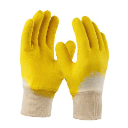 GANTS MANUTENTION COTON ENDUIT LATEX MACONNERIE PAVAGE T10